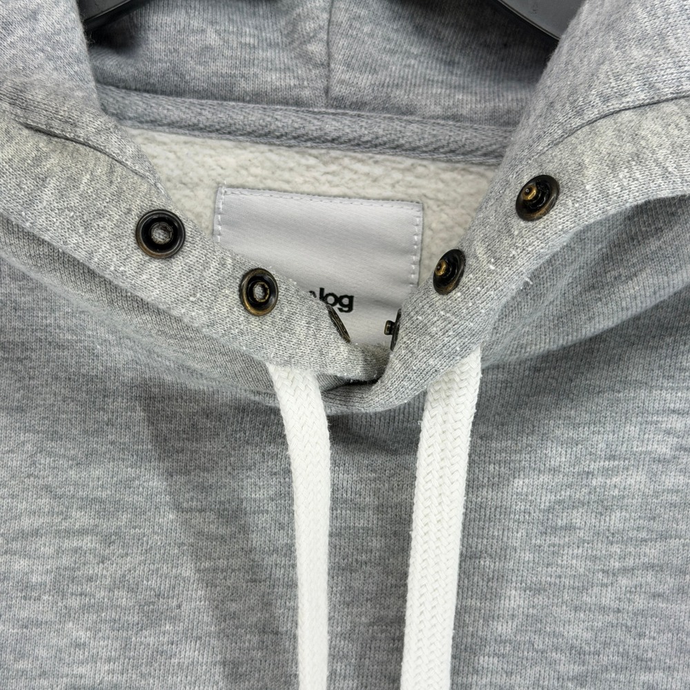 Analog AG Crux Hoodie Mens Medium Gray Yellow Logo Fleece Pullover 172361 - Picture 8 of 14